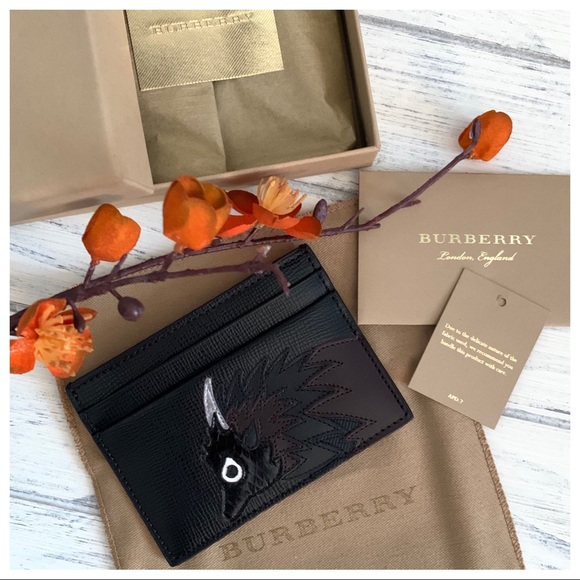 Burberry Other - Burberry Beast Motif Leather Card Case